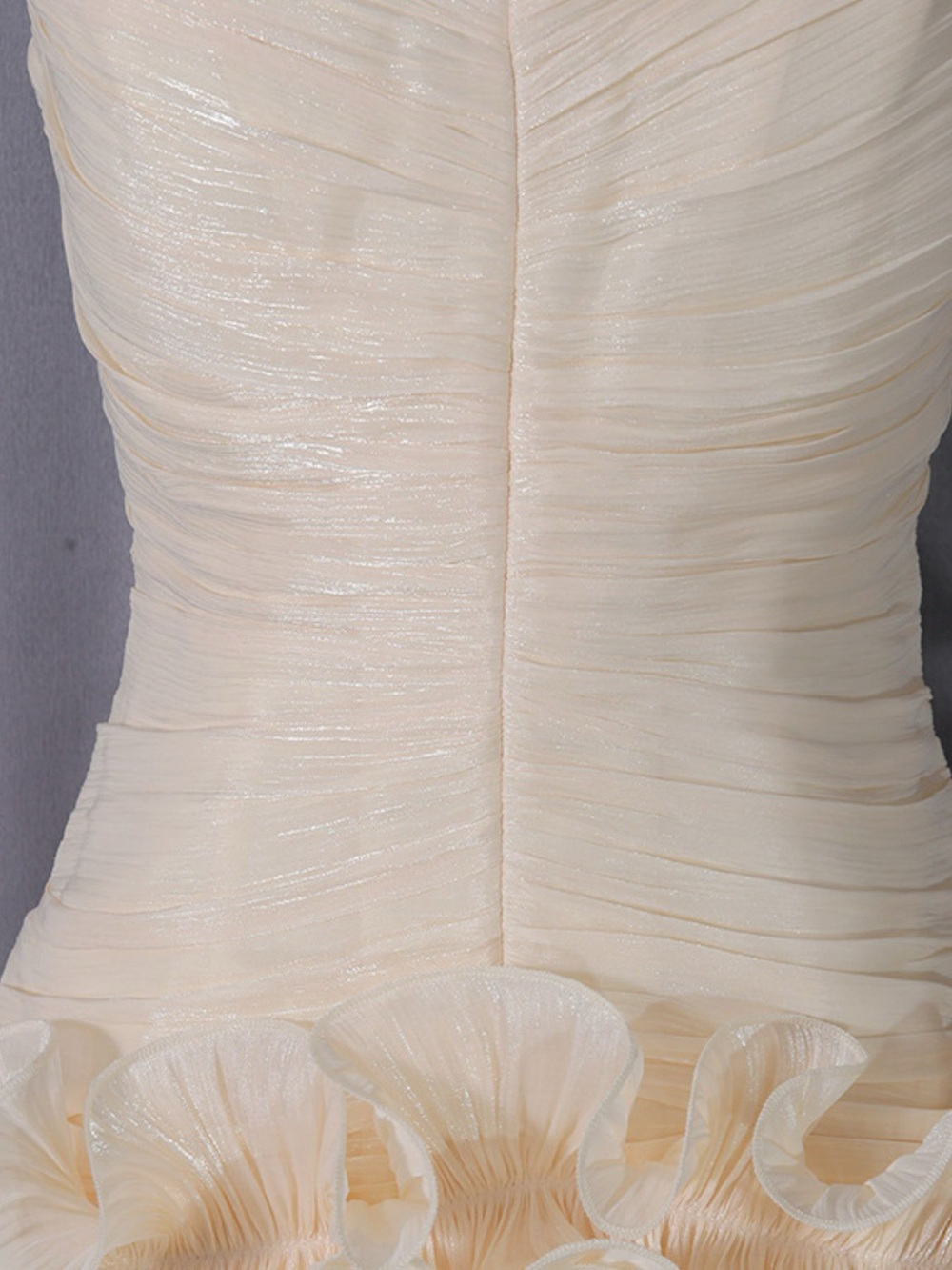Strapless Ruffle Ruched Mini Dress - Picture 7 of 13